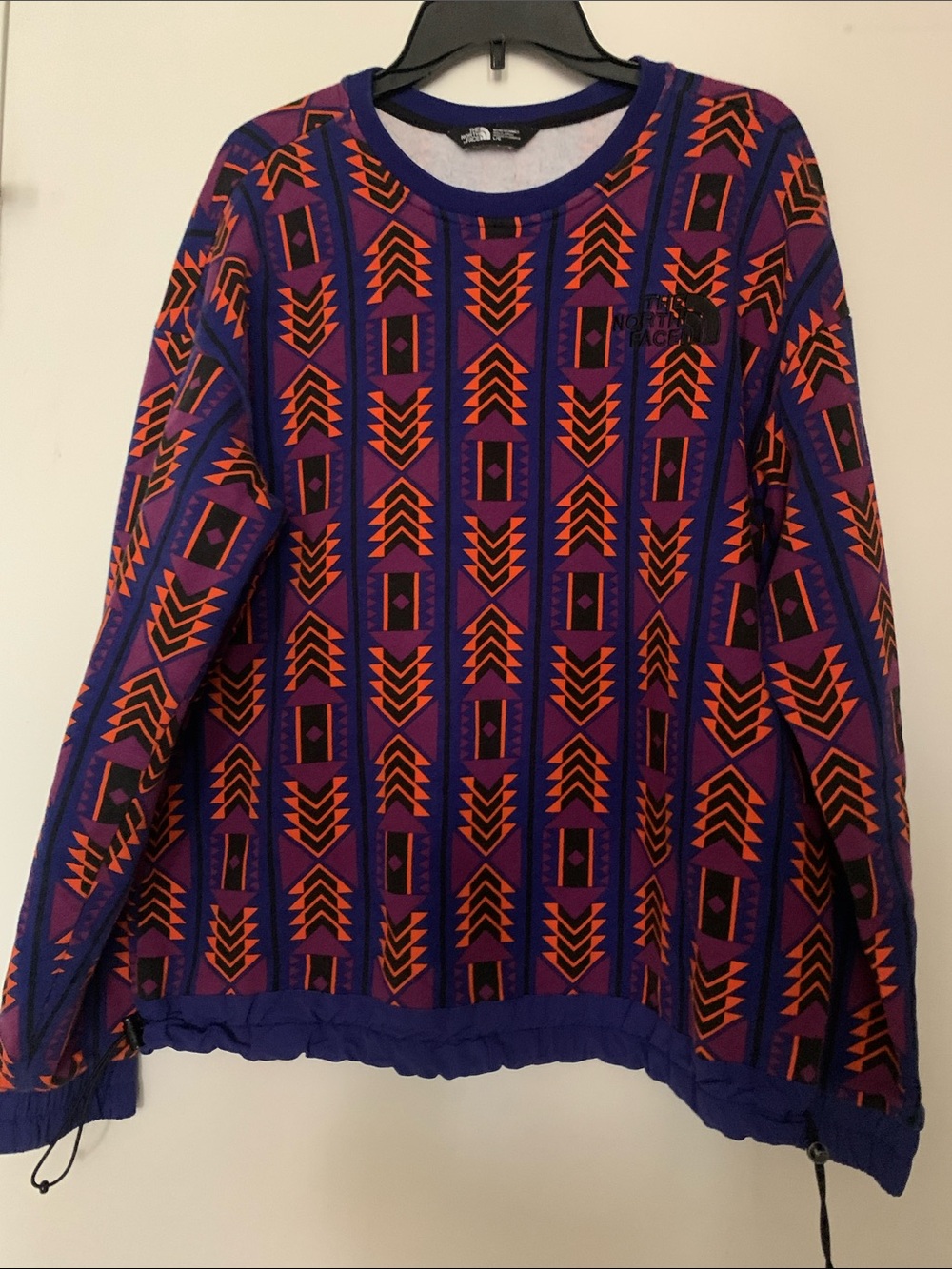 The North Face Purple and Orange Men’s Geometric Crew Sweatshirt